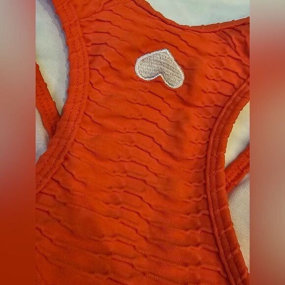 Booty By Brabants Sports Bra Orange CROCO SKIN DEEP V TOP PAPRIKA One Size L - Picture 7 of 9
